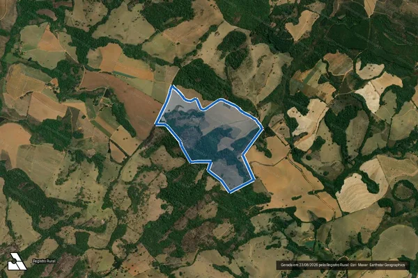 Imagem de satélite de FAZENDA CACHOEIRA - CACHOEIRA I em Santa Rita de Caldas - MG
