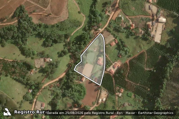 Imagem de satélite de Sítio São Miguel - PARCELA 01 em Poço Fundo - MG