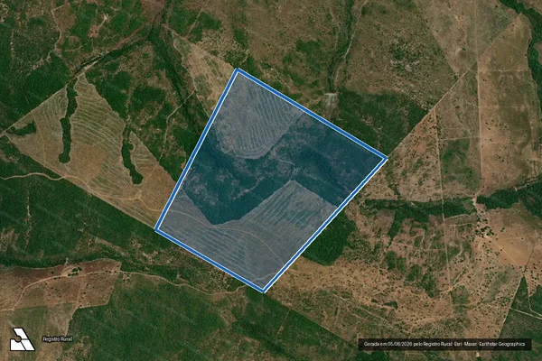 Imagem de satélite de Parte do lote 17 do Loteamento Toriberó e Barreiro - Fazenda Cabeceira Verde em Santa Rita do Tocantins - TO