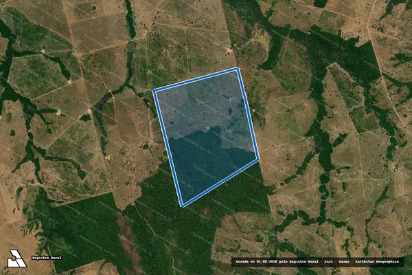 Imagem de satélite de Fazenda Estrela Solitária III - Lote 28-A e Parte Lote 27 - Loteamento Córrego do Cristal - Parte 01 em Arapoema - TO