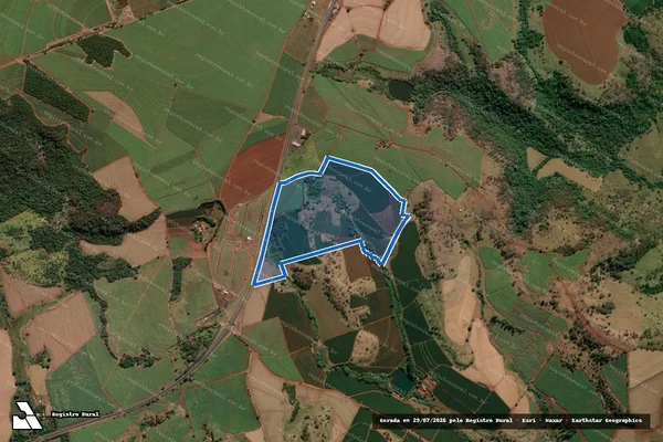 Imagem de satélite de Fazenda Santo Agostinho - Fazenda Santo Agostinho em Brodowski - SP