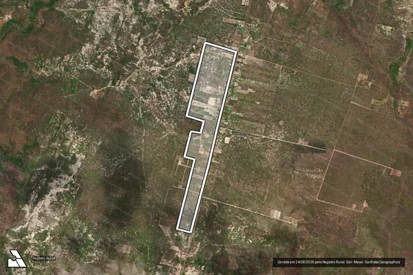 Imagem de satélite de ARARA SIRIGADO E ANGICO BRANCO  - ÁREA REMANESCENTE em Pedro II - PI