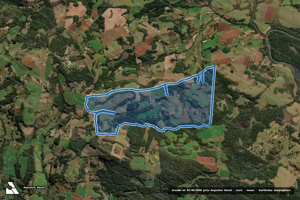 Imagem de satélite de P.A. FAXINAL DOS DOMINGUES II - Parte 7 em Fraiburgo - SC
