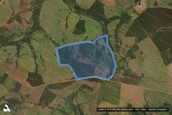 Imagem de satélite de Fazenda Bom Jardim - Fazenda Bom Jardim em Prata - MG
