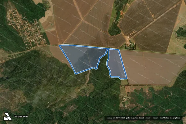 Imagem de satélite de Estância Vó Joana e Outras - Parcela 1 em Chapada dos Guimarães - MT