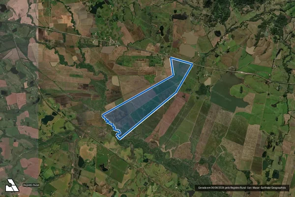 Imagem de satélite de Fazenda da Palma – Gleba 2 em Santa Maria - RS