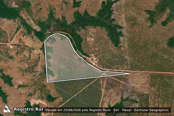 Imagem de satélite de Parte do Lote 3 do Lot° Rio Perdida, Gleba 11 em Lizarda - TO