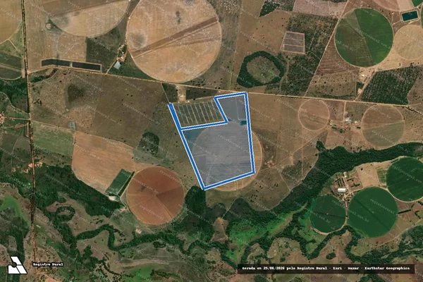 Imagem de satélite de Fazenda Gameleira, Lugares Cariocão e Carioquinha
Imóvel Registrado - Gleba 01 em Lagoa Grande - MG