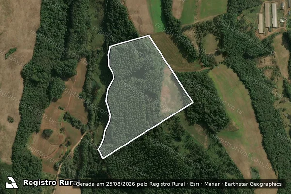 Imagem de satélite de PARTE LOTE RURAL 394 - Parte 1 em Seara - SC