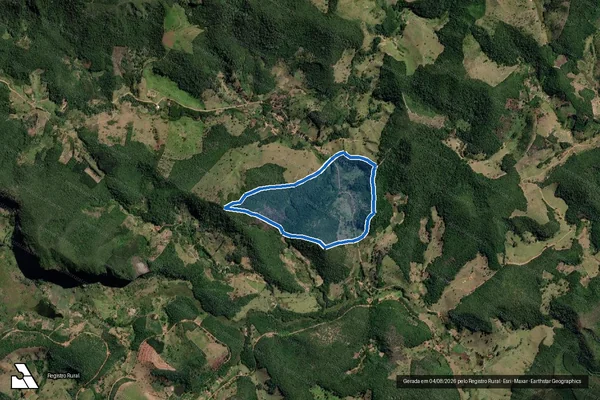 Imagem de satélite de Fazenda Santo Antonio - Parcela 1 em Ladainha - MG