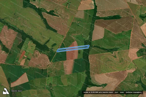 Imagem de satélite de Lote de Terra sob n° 254, Gleba Atlântida, Bairro Jangada, 2° Parte - Parte 1 em Cafezal do Sul - PR