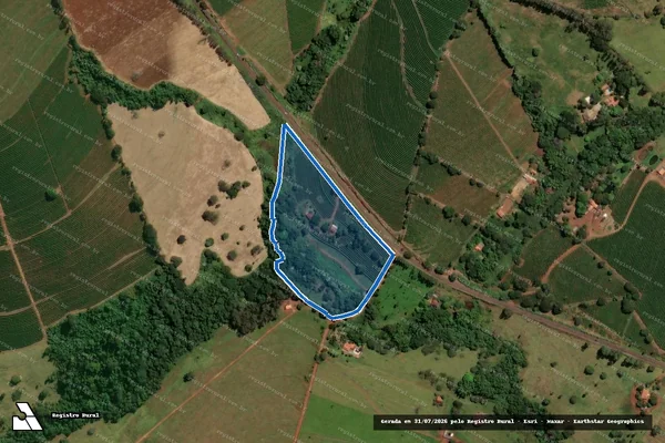 Imagem de satélite de Fazenda São Carlos - 001 em Itirapuã - SP