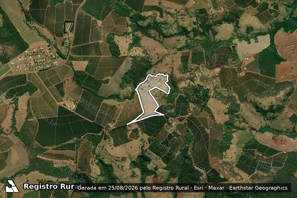 Imagem de satélite de Fazenda Pouso Alto - Parcela 1 em Cristais Paulista - SP