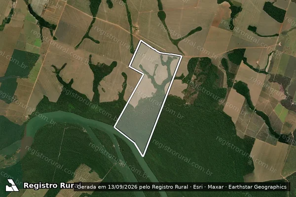 Imagem de satélite de FAZENDA TELES PIRES - Parte 1 em Novo Mundo - MT