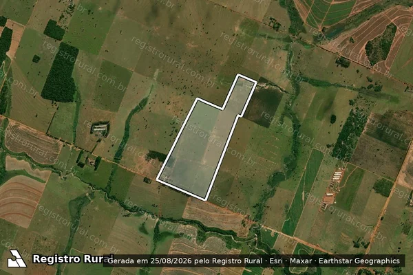 Imagem de satélite de FAZENDA RIO VERDE E Quinhão 01: Parte do Lote Rural nº 64, da Quadra nº 28 - FAZENDA RIO VERDE E Quinhão 01: Parte do Lote Rural nº 64, da Quadra nº 28 em Jateí - MS