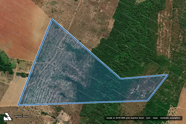 Imagem de satélite de FAZENDA BARRA MANSA Parte do Lote 43 da Gleba 06 do Loteamento Crixás em Aliança do Tocantins - TO