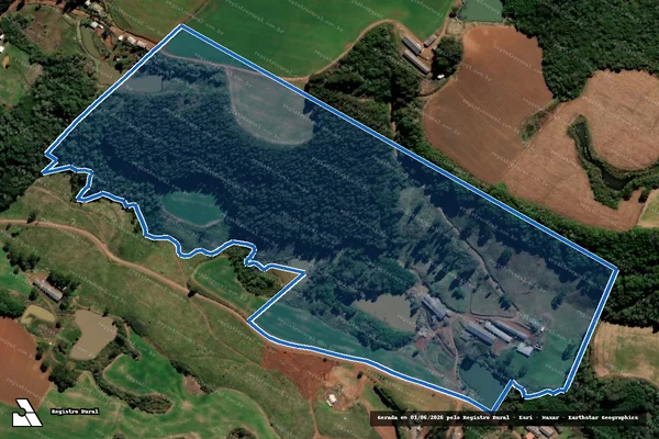 Imagem de satélite de FAZENDA SÃO JORGE - Parte 1 em Fraiburgo - SC