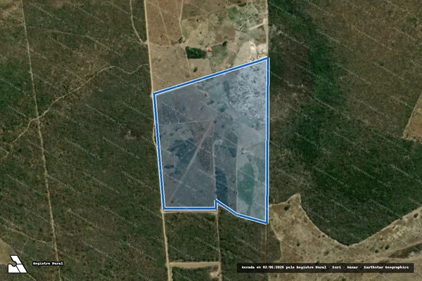 Imagem de satélite de Fazenda Itaberaba - Gleba D em Curral de Dentro - MG