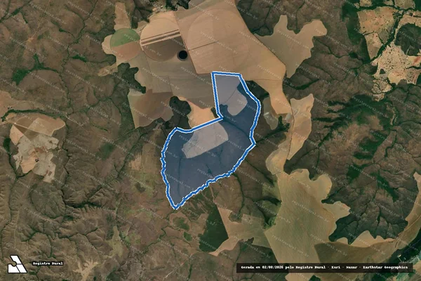 Imagem de satélite de Fazenda Larga dos Pilões ou Loureiros - Parte 1 em Coromandel - MG