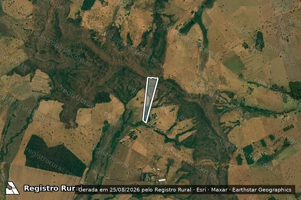 Imagem de satélite de FAZENDA SETE LAGOAS - 001 em Gurinhatã - MG