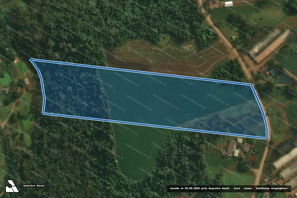 Imagem de satélite de PARTE DO LOTE RURAL N°3 - PARCELA 01 em Itapiranga - SC