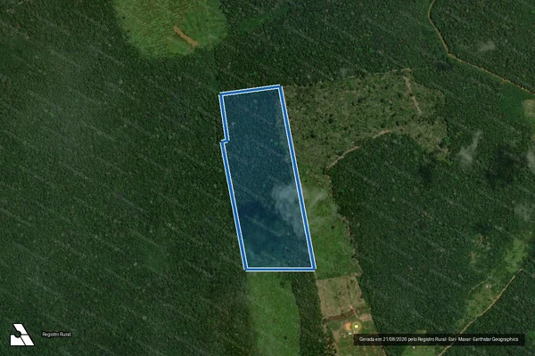 Imagem de satélite de SÍTIO RANCHO LAÇO FORTE - GLEBA MAPINGUARI – GLEBA TRÊS IRMÃOS / Gleba Mapinguari