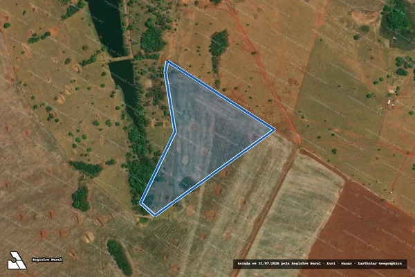 Imagem de satélite de FAZENDA LAGO AZUL - GLEBA 03 em Montes Claros de Goiás - GO