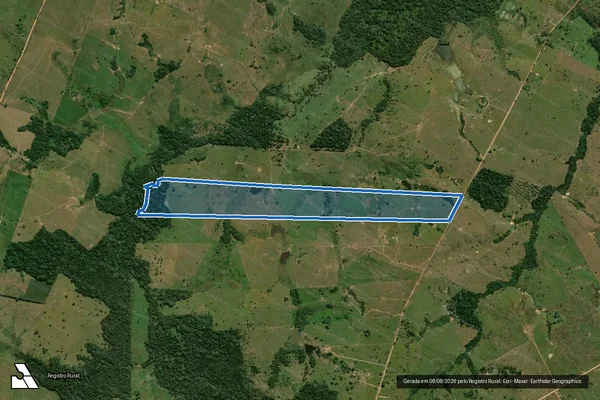 Imagem de satélite de Lote 12 da Secção   B   da Gleba Pyrineos - Parte 1 em Ji-Paraná - RO