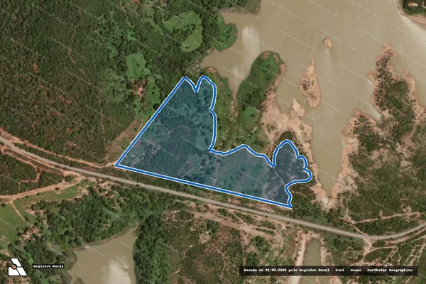 Imagem de satélite de FAZENDA BARROSO - 001 em Uruaçu - GO