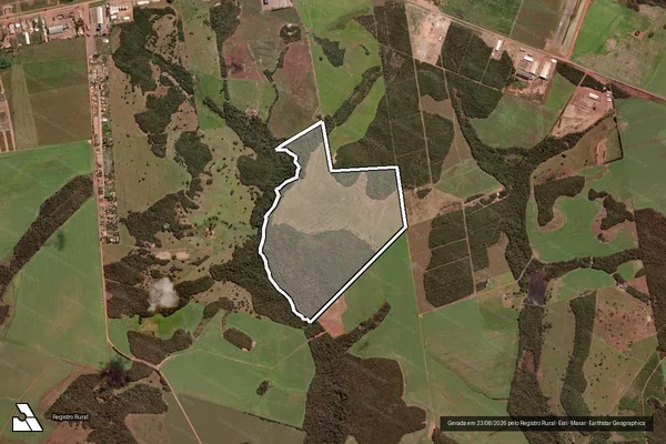 Imagem de satélite de Sítio São Marcos-III-Gleba-A e B - Gleba-A em Canarana - MT