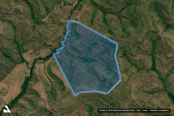 Imagem de satélite de LOTE 8,  DO LOTEAMENTO PONTE ALTA GLEBA 2, 1ª ETAPA - 001 em Ponte Alta do Tocantins - TO