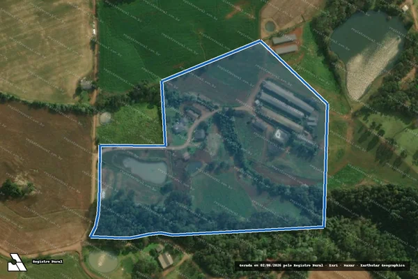 Imagem de satélite de Lote Colonial nº 68 - Parcela 1 em Iporã do Oeste - SC