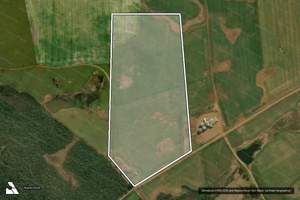 Imagem de satélite de Fazenda Pompeu (Matr. 30.223) - Parte 1 em Muitos Capões - RS