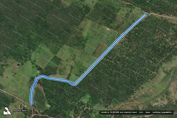 Imagem de satélite de PROJETO DE ASSENTAMENTO ESPINHEIRO ? ESTRADA VICINAL 5 - Parte 1 em Bento Fernandes - RN