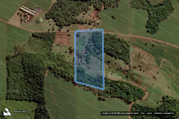 Imagem de satélite de LOTE RURAL Nº 13.D.1 DO 10° PERÍMETRO DA FAZENDA BRITÂNIA - Parcela 1 em Toledo - PR