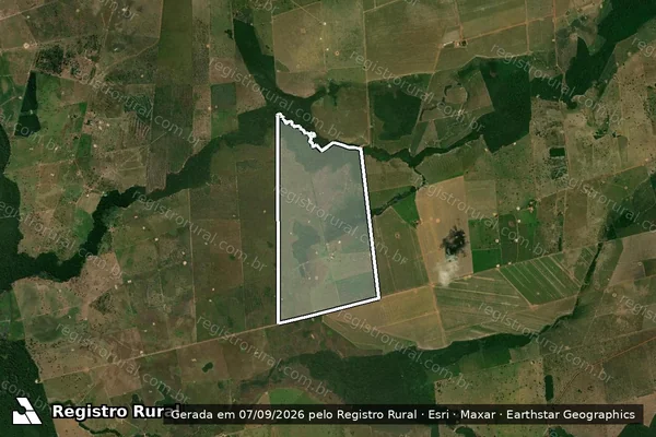 Imagem de satélite de FAZENDA CARDUME - Matrícula nº 1348 em Vila Bela da Santíssima Trindade - MT