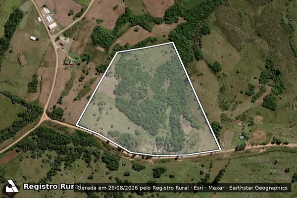 Imagem de satélite de PE FORTALEZA/RUBIRA II em Piratini - RS