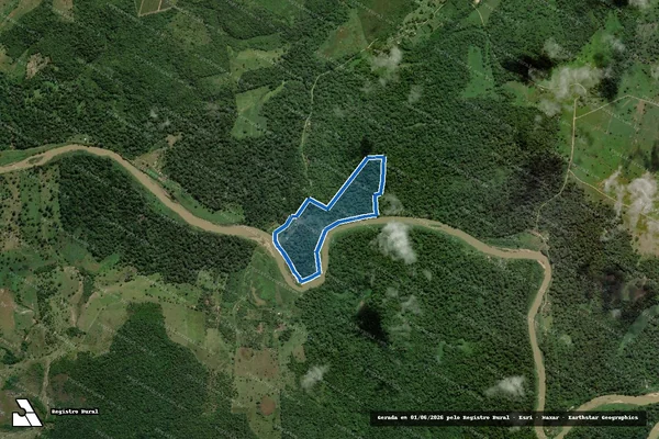 Imagem de satélite de Fazenda São Lourenço - Parte 1 em Canavieiras - BA