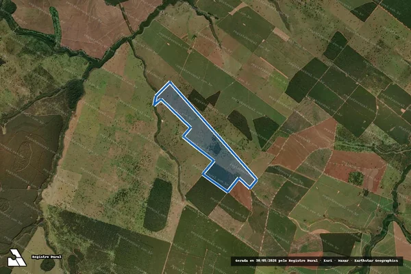 Imagem de satélite de Fazenda Santa Rita em Brasilândia - MS