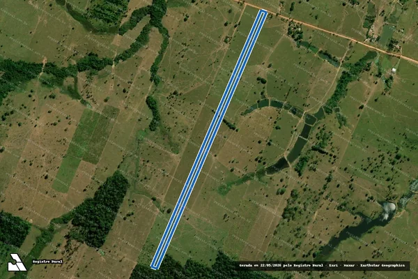 Imagem de satélite de Lote 05B (Subdivisão do lote 05) da Gleba 12B do PICOP - Parcela 1 em Ouro Preto do Oeste - RO