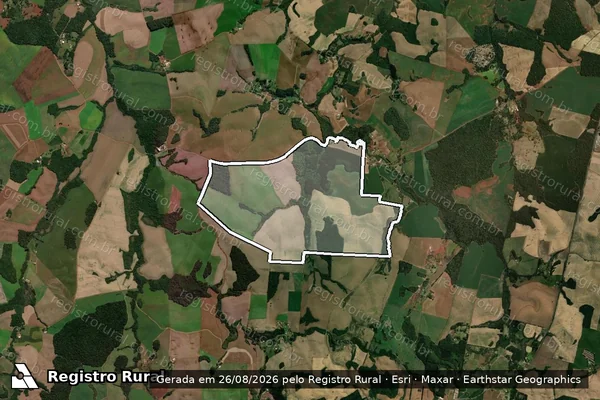 Imagem de satélite de FAZENDA ARNOLDO DA FAZENDA SANT ANA - Matrícula 1.426, 8.380, 9.388, 7.047 e 2.250 em Vitorino - PR