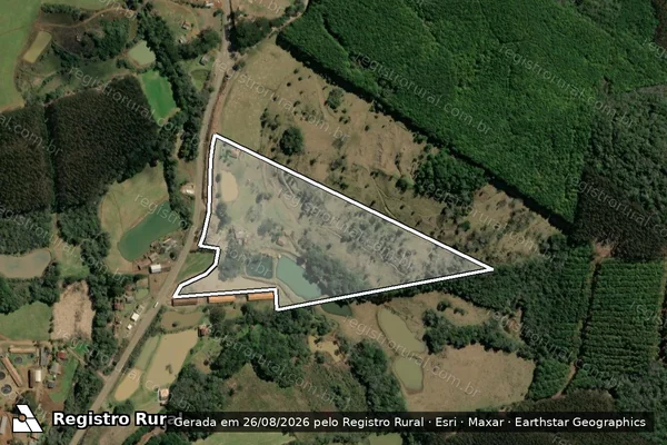 Imagem de satélite de FAZENDA DO ALEGRE - Parte 1 em Ibiam - SC