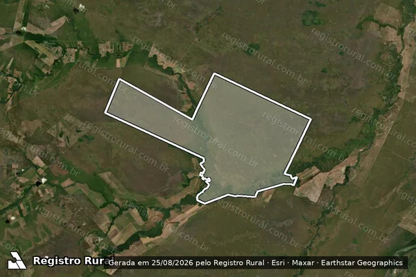 Imagem de satélite de FAZENDA BARRA DO DIA - PARCELA A em Ribeirão Cascalheira - MT
