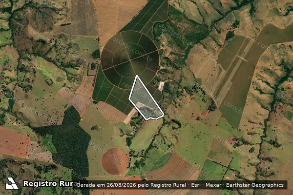 Imagem de satélite de FAZENDA SÃO JOÃOZINHO - R-1-10.910 em Presidente Olegário - MG