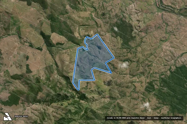 Imagem de satélite de Fazenda São Marcos - Parcela 1 em Potiraguá - BA