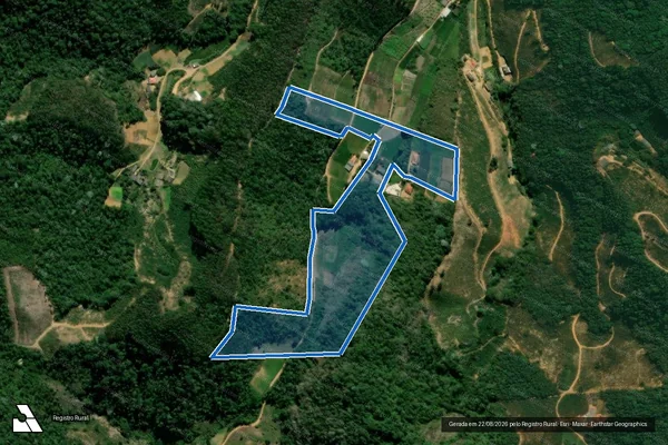 Imagem de satélite de Sitio Arco Iris - PARCELA 04 em Santa Maria de Jetibá - ES
