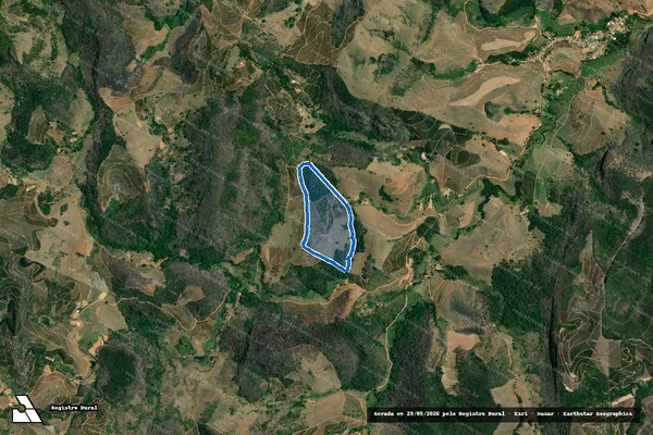 Imagem de satélite de Córrego do Alcantara - Gleba 01 em Caratinga - MG