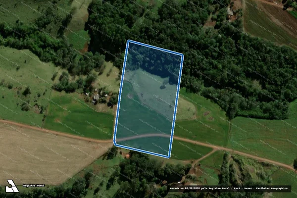 Imagem de satélite de Lote de terras rural n° 22-H-2, Gleba n° 08, COLÔNIA ?A? CASCAVEL - MAT. 33.360 em Braganey - PR
