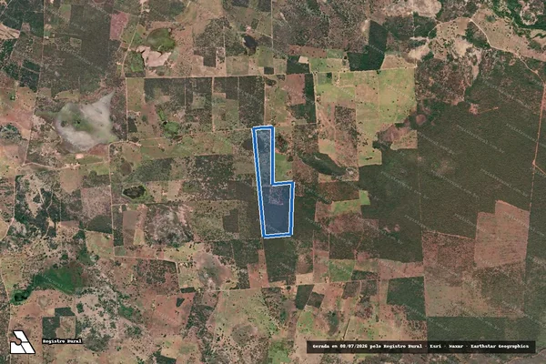 Imagem de satélite de LUG.DEN.PASSARINHO NA FAZ. CAMPOS DE BAIXO-GLEBA-02 - 001 em Palmas de Monte Alto - BA