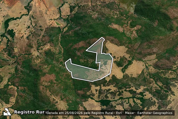 Imagem de satélite de FAZENDA ÁGUA LIMPA DENOMINADA SÃO FRANCISCO - PARTE 1 em Piranhas - GO